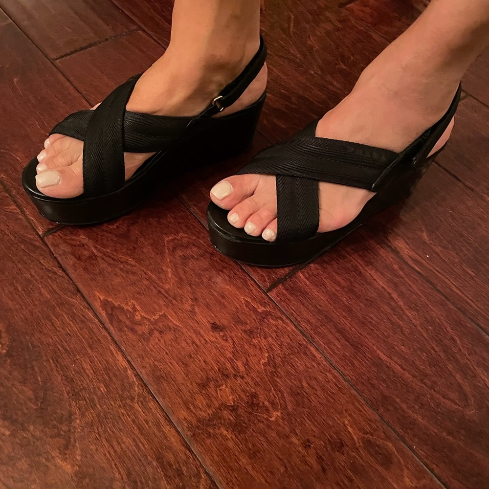 Black Authentic Prada platform sandal size 7/37. - Picture 3 of 9